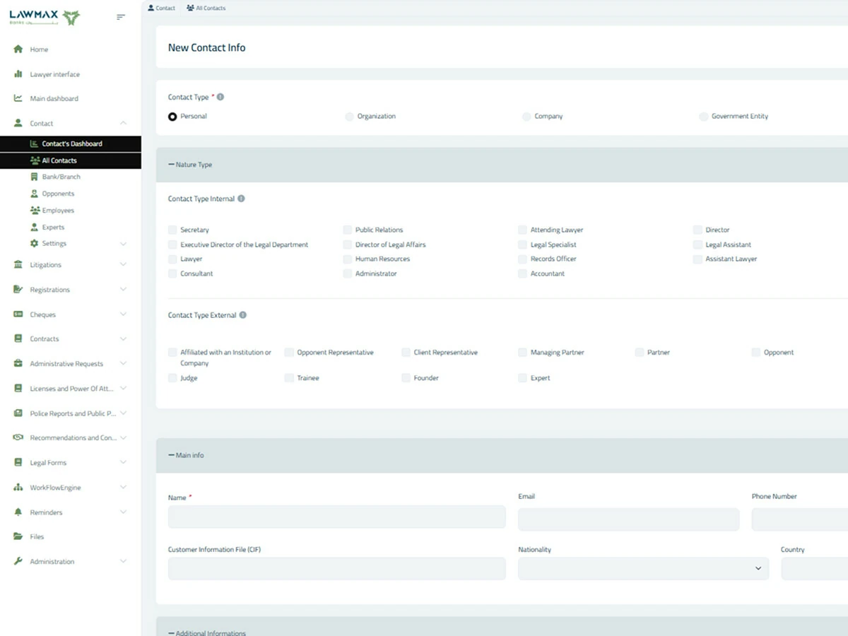 Contacts Module